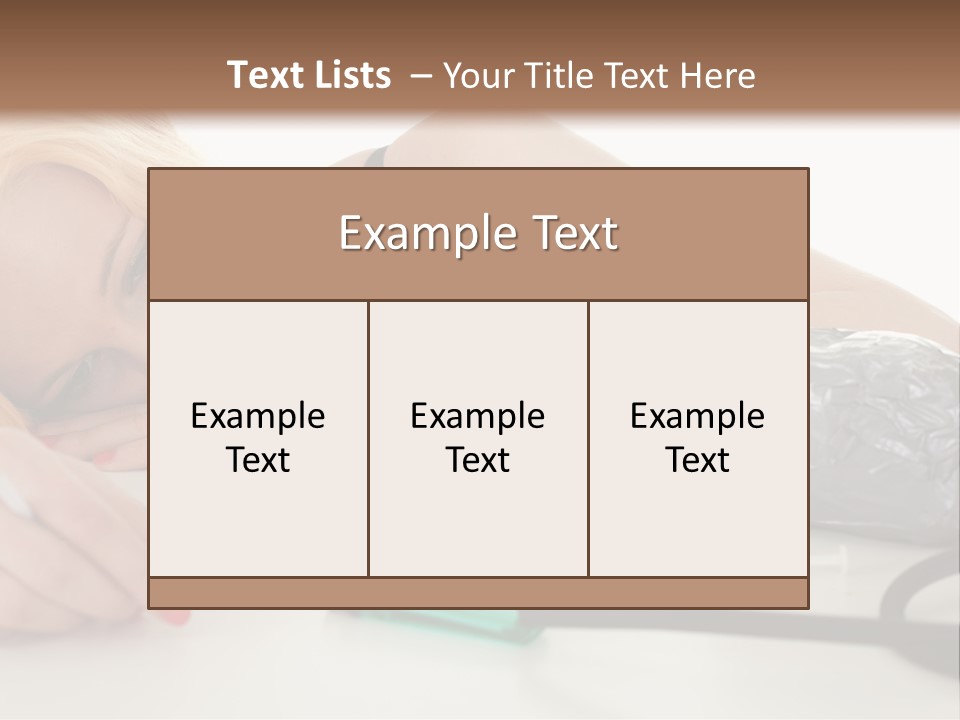 Drug Addict Woman PowerPoint Template