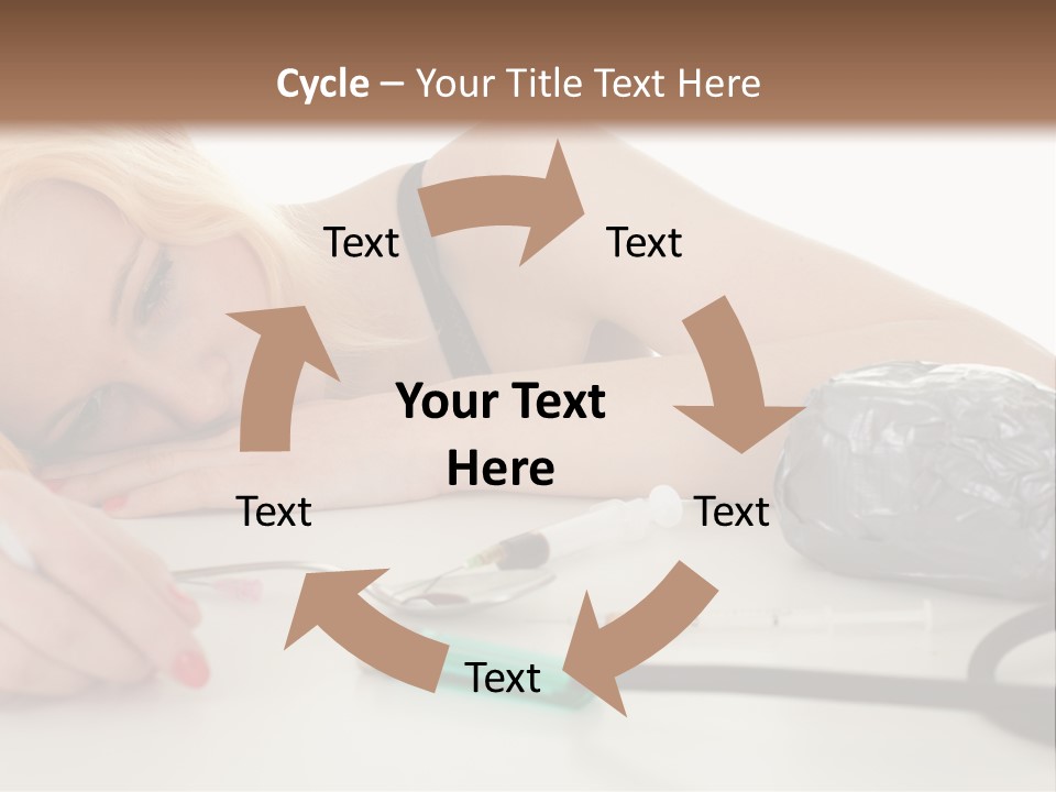 Drug Addict Woman PowerPoint Template