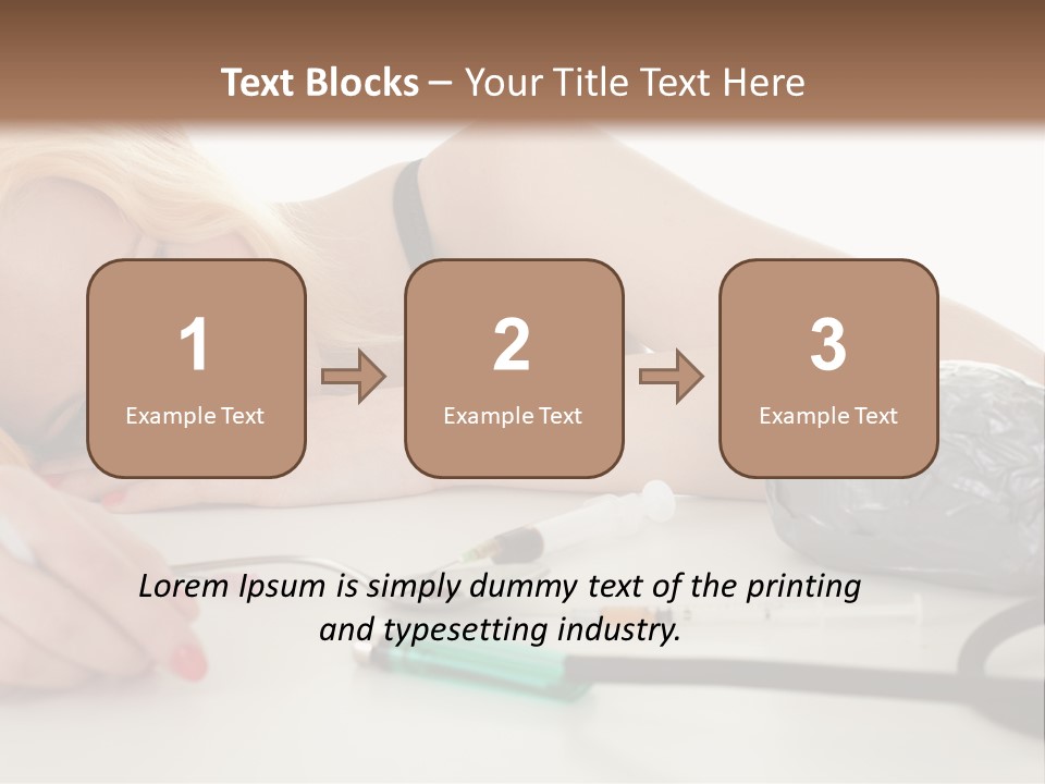 Drug Addict Woman PowerPoint Template