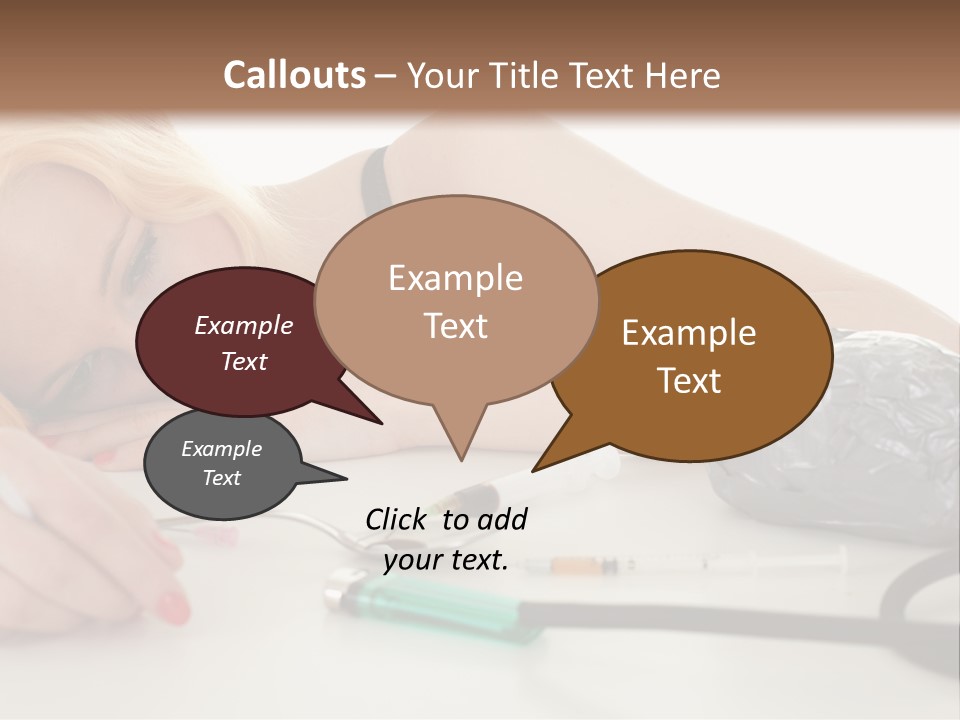 Drug Addict Woman PowerPoint Template