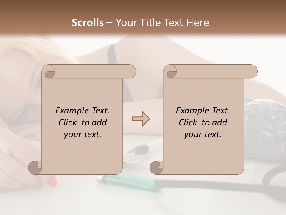 Drug Addict Woman PowerPoint Template