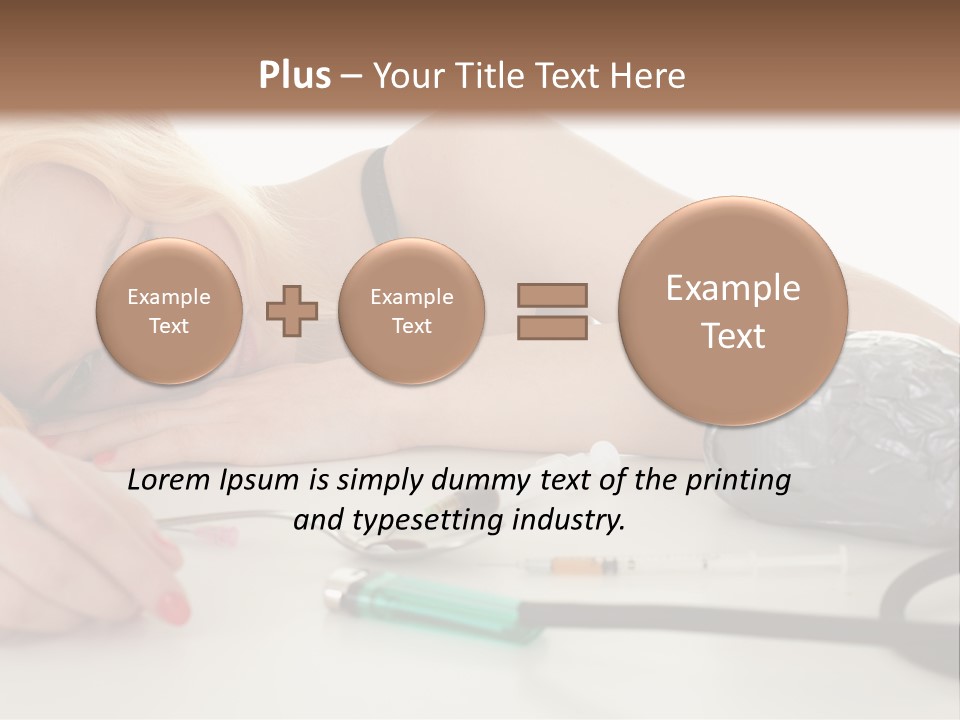 Drug Addict Woman PowerPoint Template