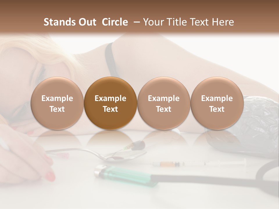 Drug Addict Woman PowerPoint Template