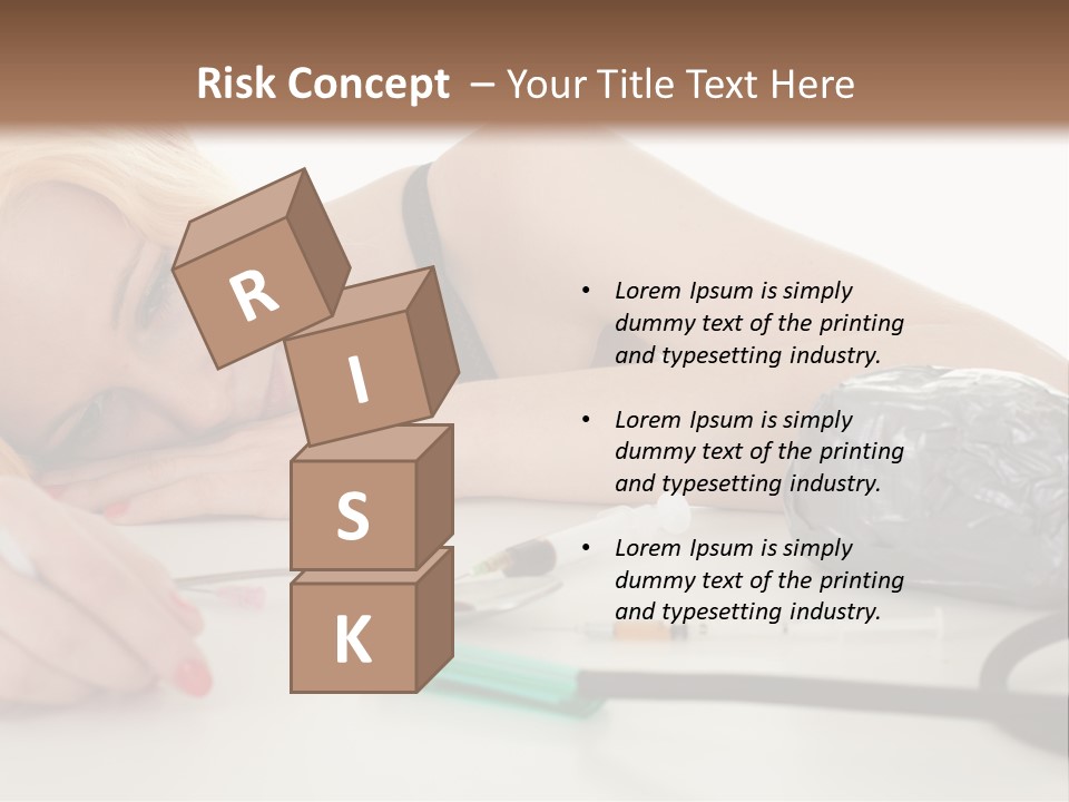 Drug Addict Woman PowerPoint Template