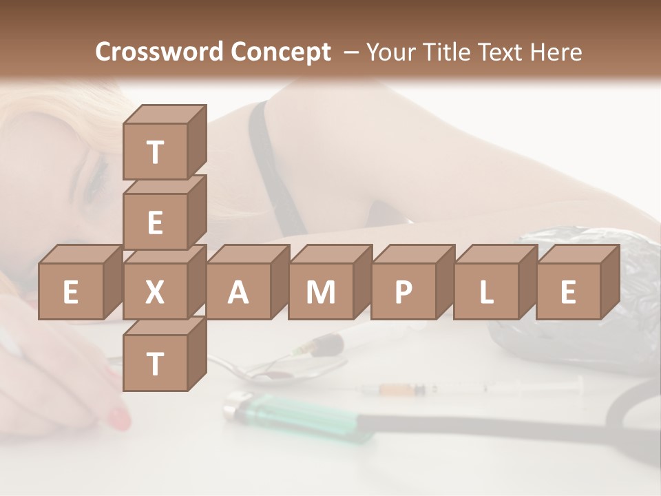 Drug Addict Woman PowerPoint Template