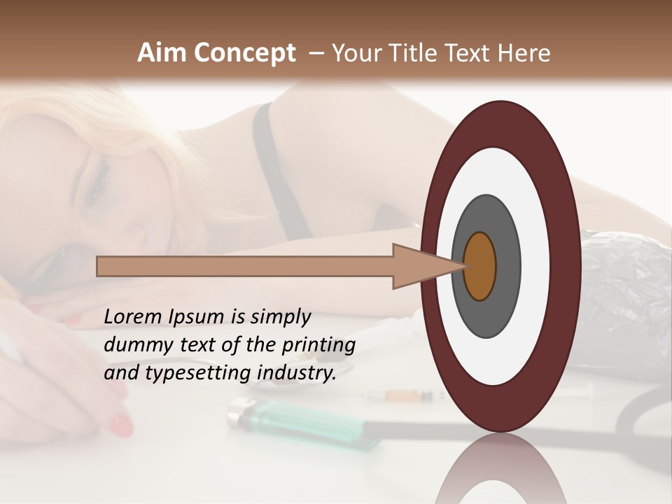 Drug Addict Woman PowerPoint Template
