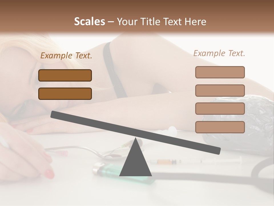Drug Addict Woman PowerPoint Template