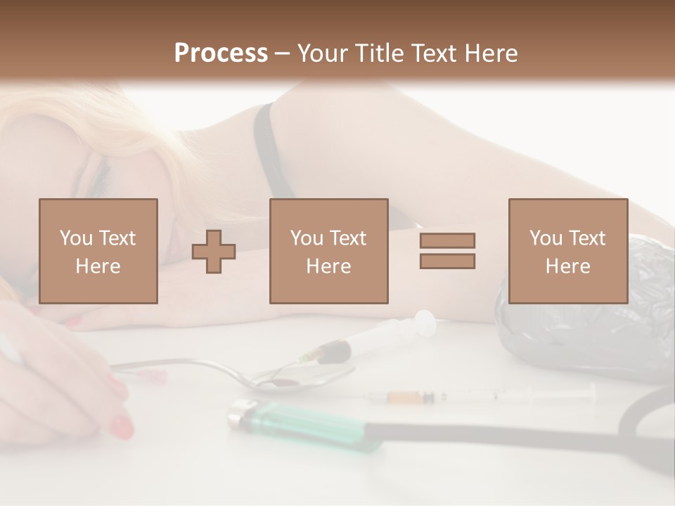 Drug Addict Woman PowerPoint Template