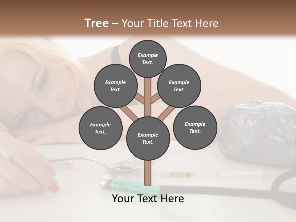 Drug Addict Woman PowerPoint Template