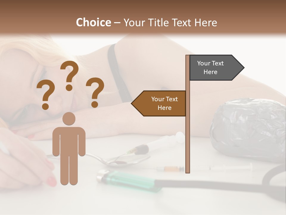 Drug Addict Woman PowerPoint Template
