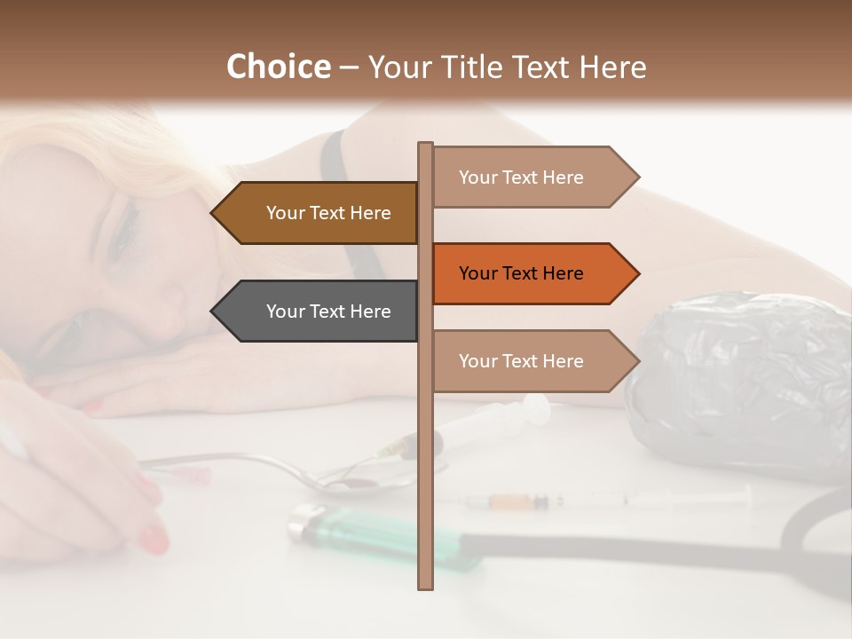 Drug Addict Woman PowerPoint Template