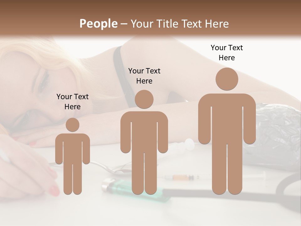 Drug Addict Woman PowerPoint Template