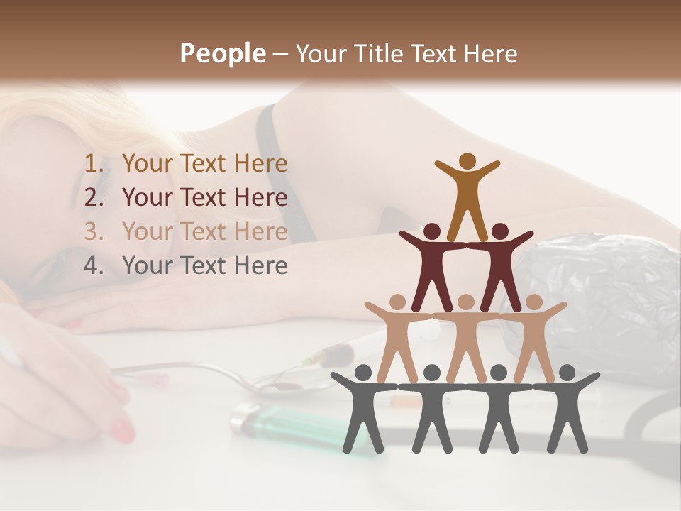 Drug Addict Woman PowerPoint Template