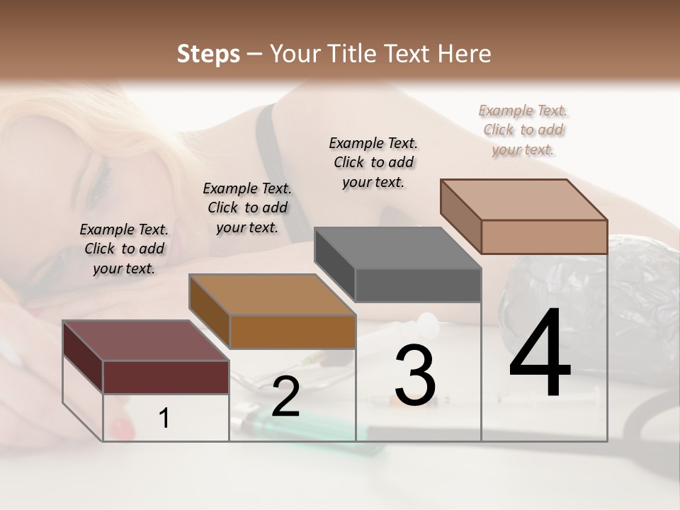 Drug Addict Woman PowerPoint Template