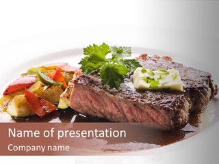 Steak On A Plate PowerPoint Template