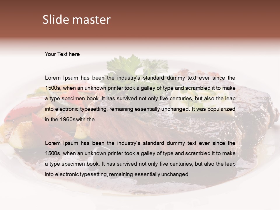 Steak On A Plate PowerPoint Template