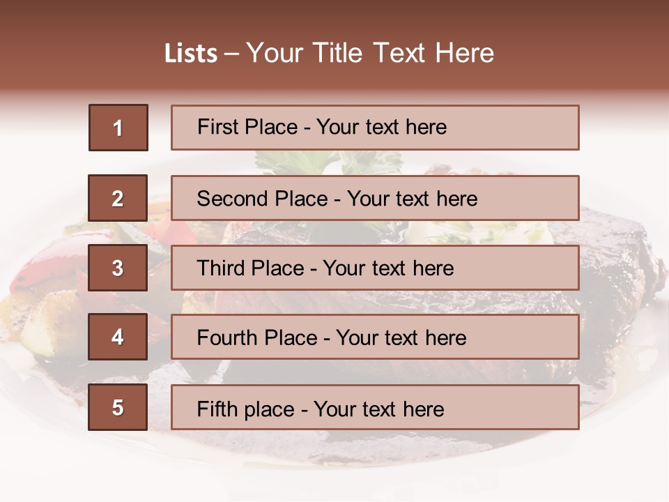 Steak On A Plate PowerPoint Template