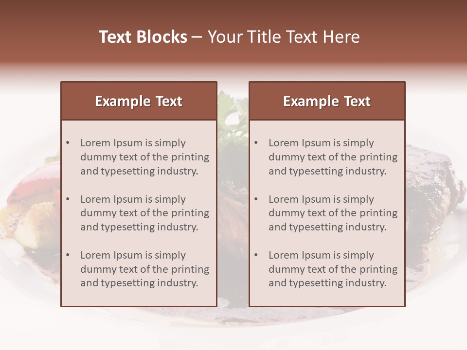 Steak On A Plate PowerPoint Template