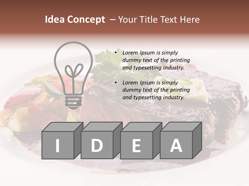 Steak On A Plate PowerPoint Template