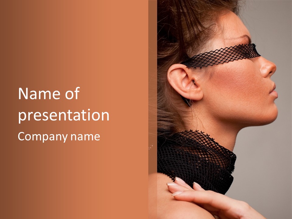 Calm Eyes Black PowerPoint Template