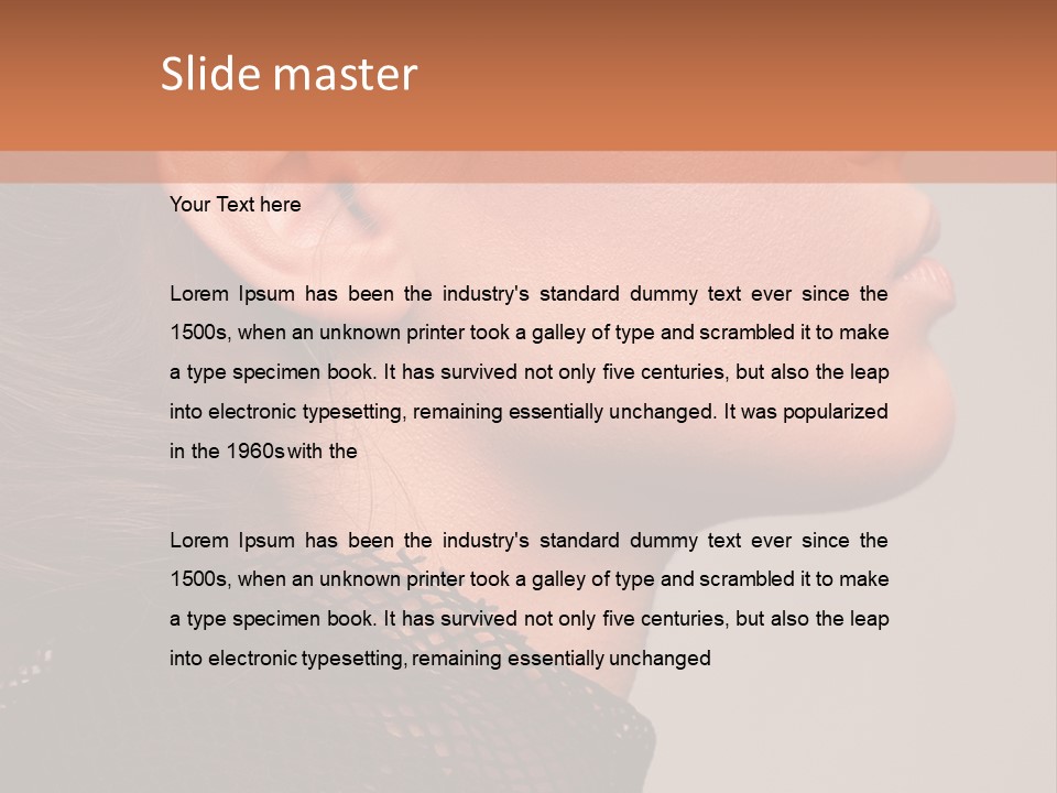 Calm Eyes Black PowerPoint Template