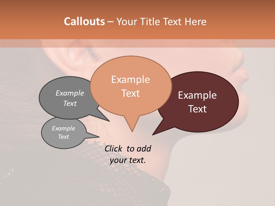 Calm Eyes Black PowerPoint Template