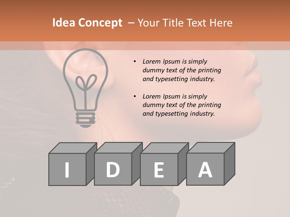 Calm Eyes Black PowerPoint Template