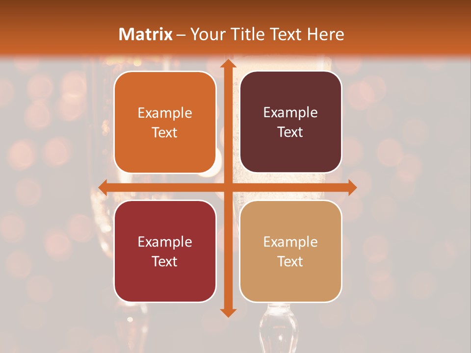 Champagne Poured Into Glass PowerPoint Template