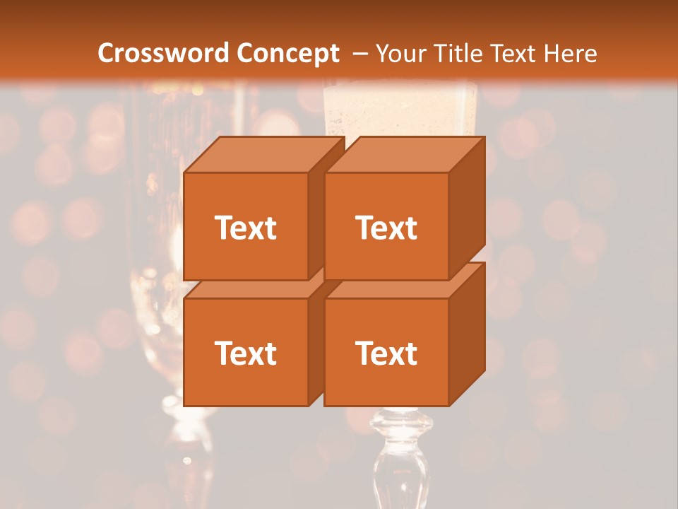 Champagne Poured Into Glass PowerPoint Template