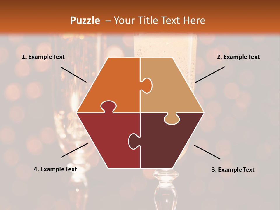 Champagne Poured Into Glass PowerPoint Template