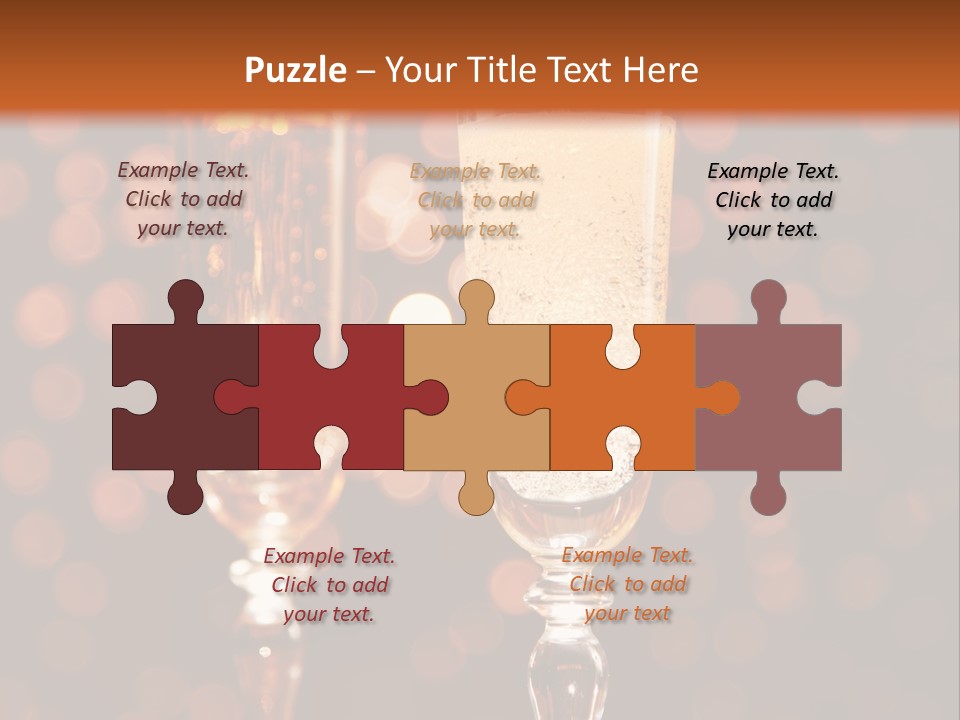 Champagne Poured Into Glass PowerPoint Template