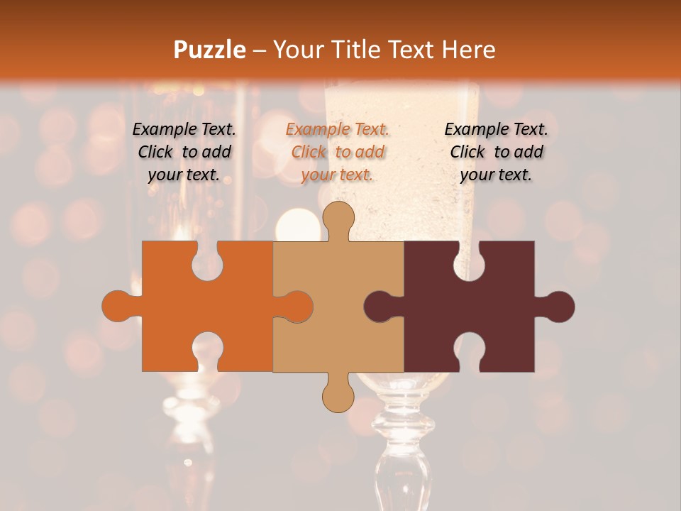 Champagne Poured Into Glass PowerPoint Template