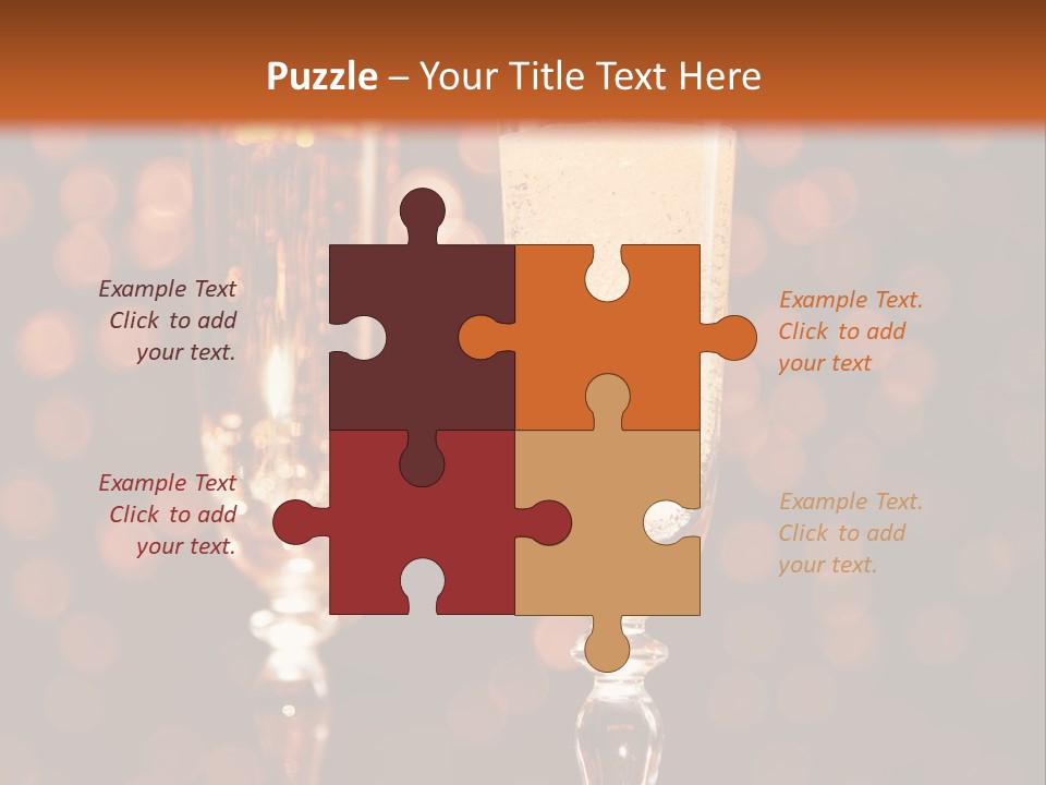 Champagne Poured Into Glass PowerPoint Template