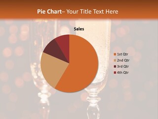 Champagne Poured Into Glass PowerPoint Template