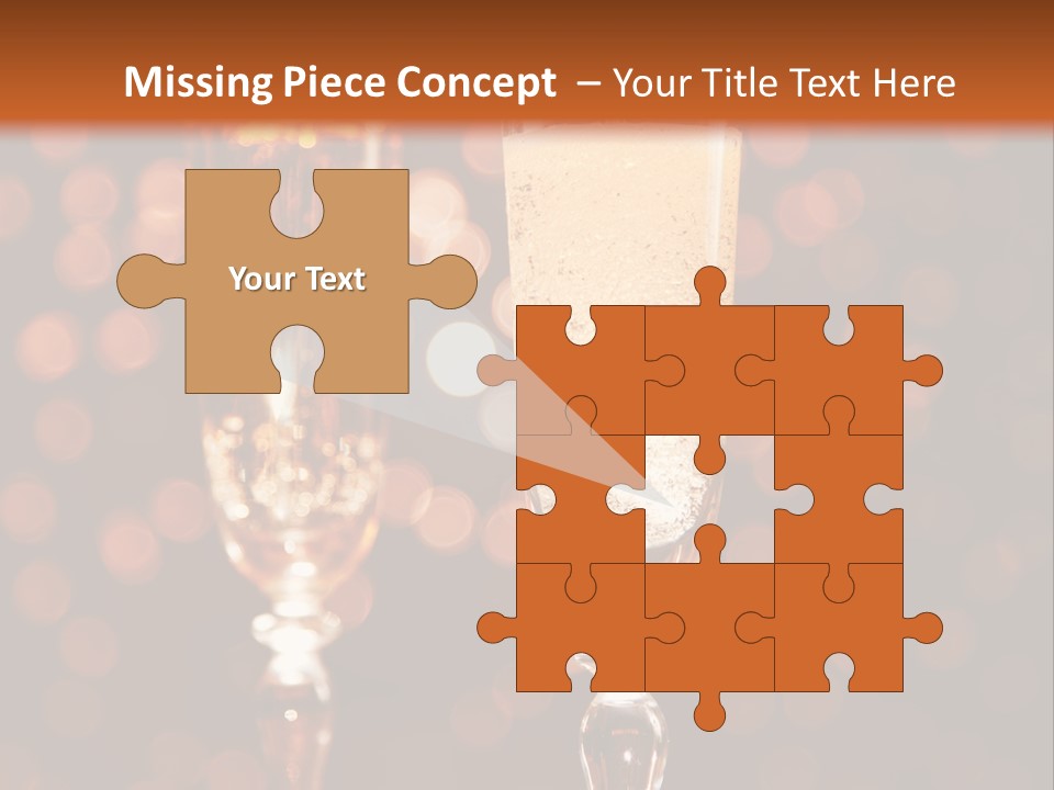 Champagne Poured Into Glass PowerPoint Template