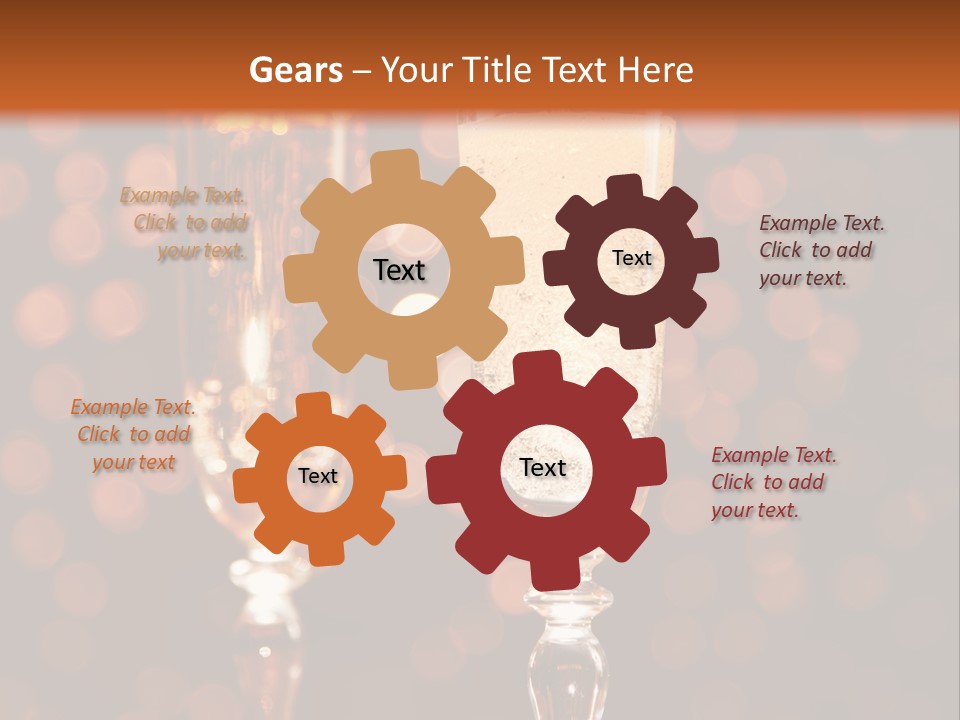 Champagne Poured Into Glass PowerPoint Template