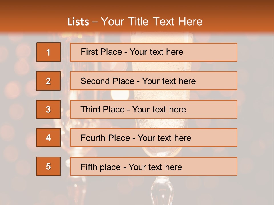 Champagne Poured Into Glass PowerPoint Template
