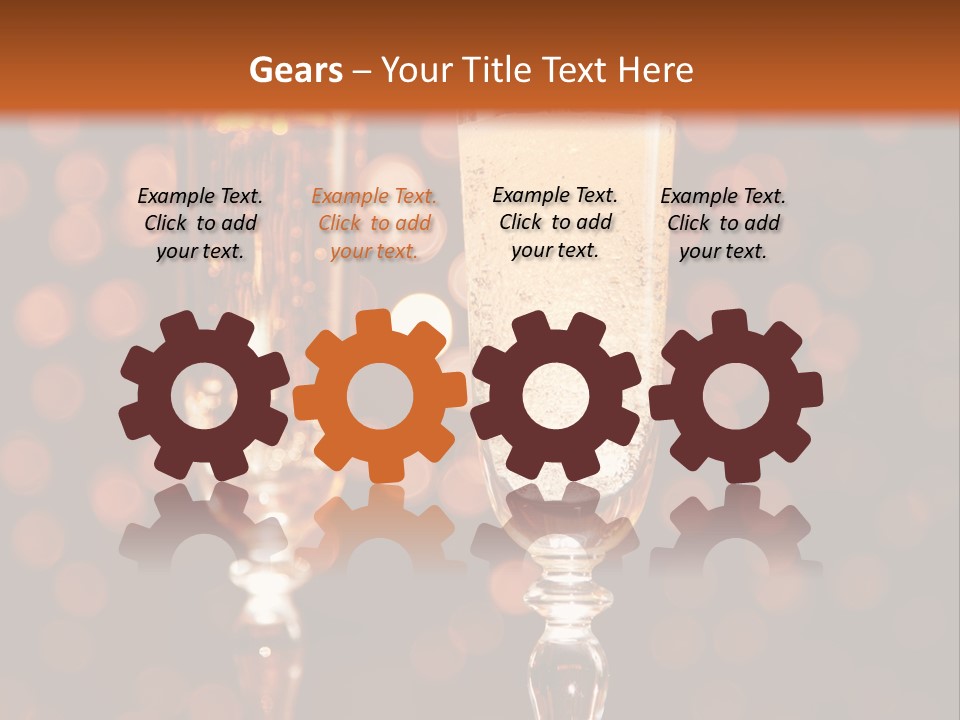 Champagne Poured Into Glass PowerPoint Template