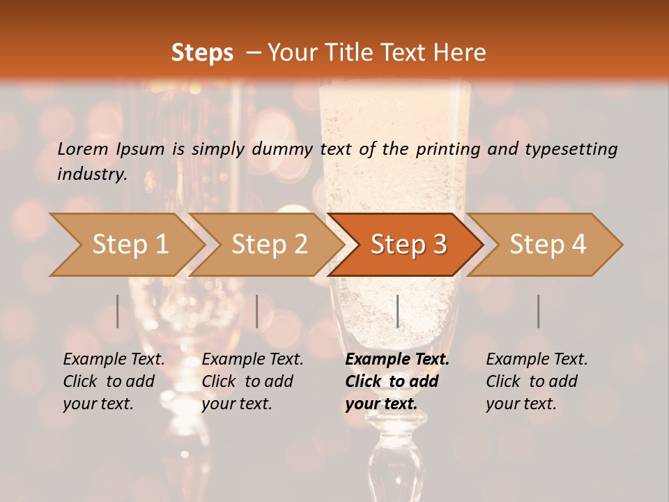 Champagne Poured Into Glass PowerPoint Template