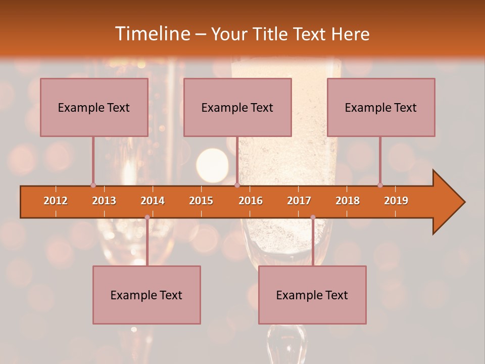 Champagne Poured Into Glass PowerPoint Template