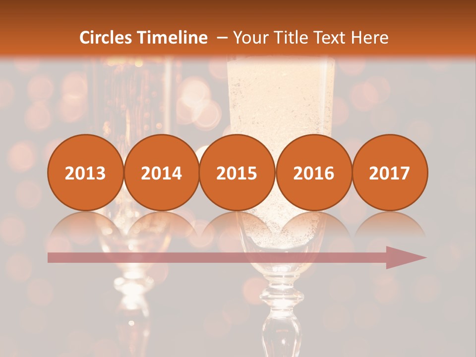 Champagne Poured Into Glass PowerPoint Template
