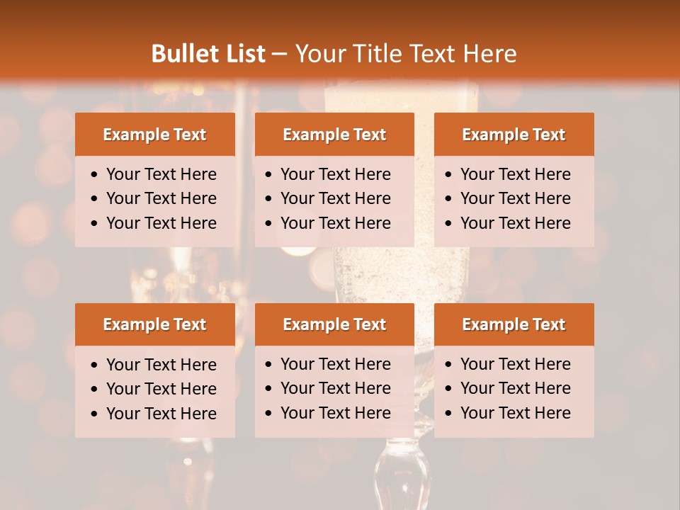 Champagne Poured Into Glass PowerPoint Template