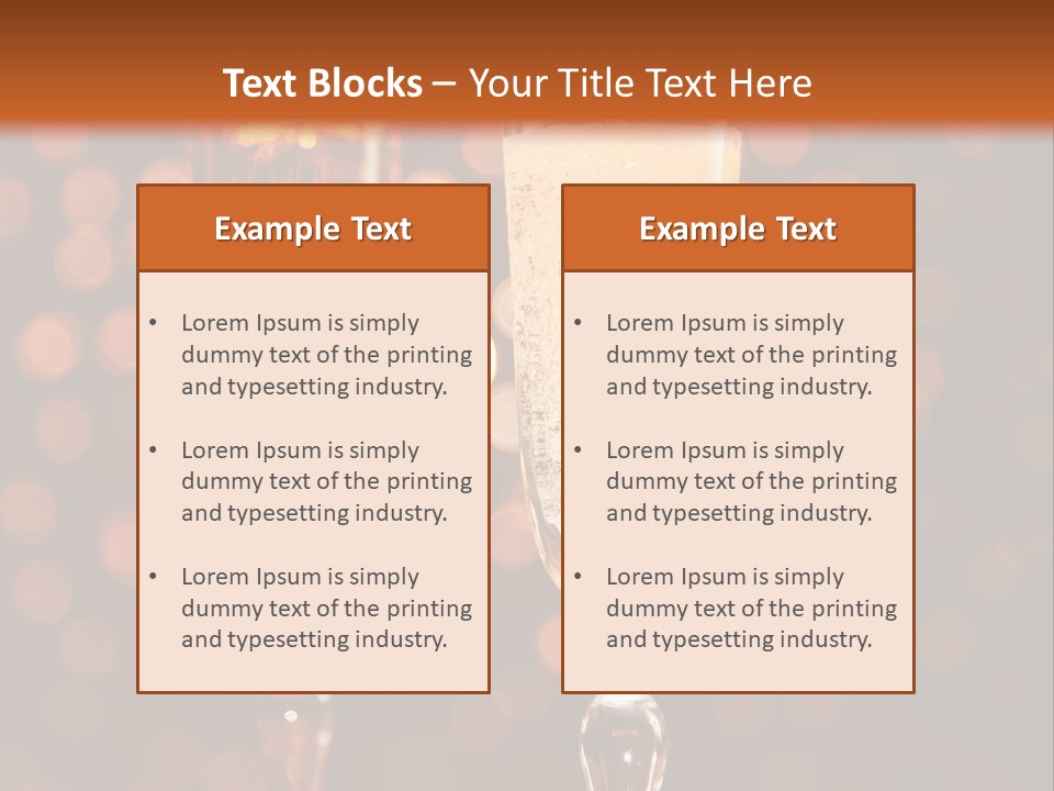 Champagne Poured Into Glass PowerPoint Template