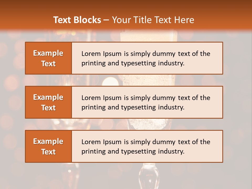 Champagne Poured Into Glass PowerPoint Template