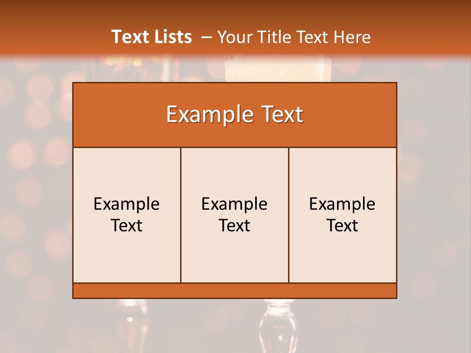 Champagne Poured Into Glass PowerPoint Template