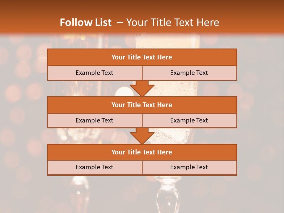 Champagne Poured Into Glass PowerPoint Template