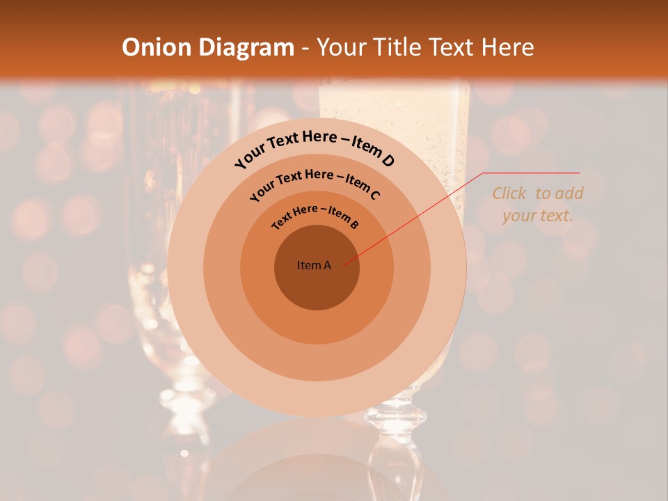 Champagne Poured Into Glass PowerPoint Template