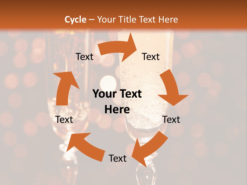 Champagne Poured Into Glass PowerPoint Template