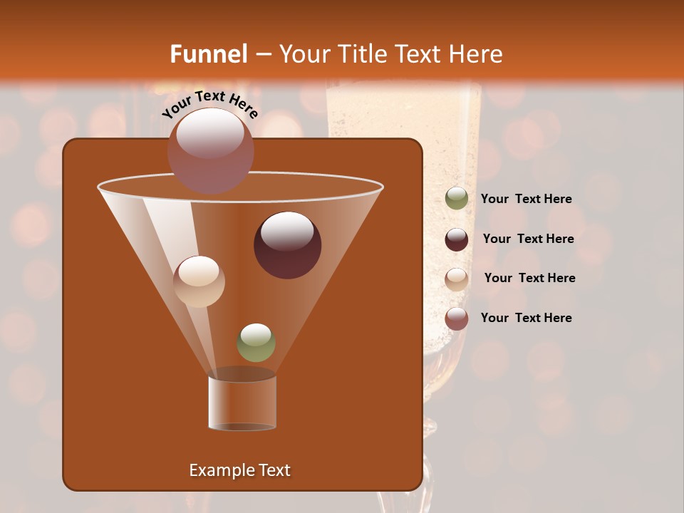 Champagne Poured Into Glass PowerPoint Template