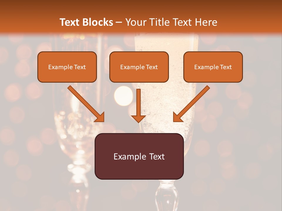 Champagne Poured Into Glass PowerPoint Template